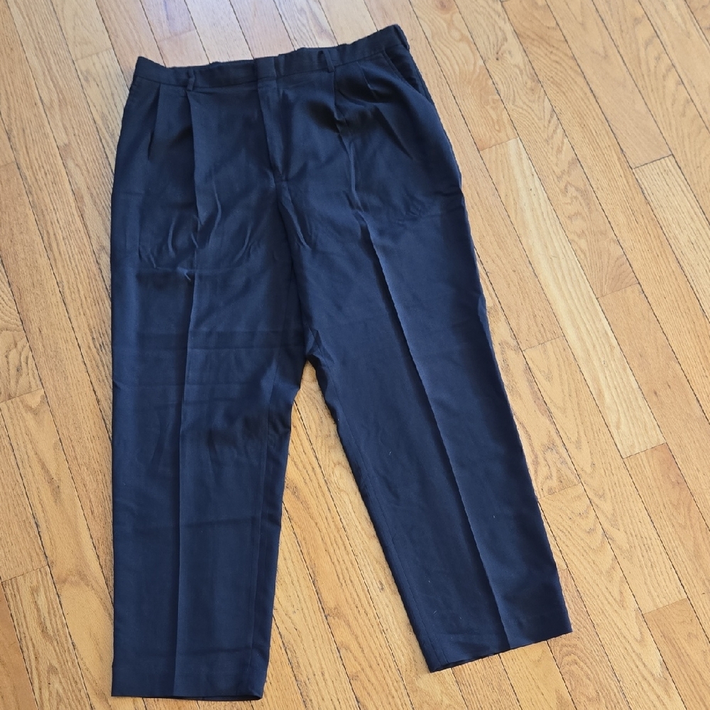 Lands' End Men's Classic Navy Dress Pants - Picture 1 of 6
